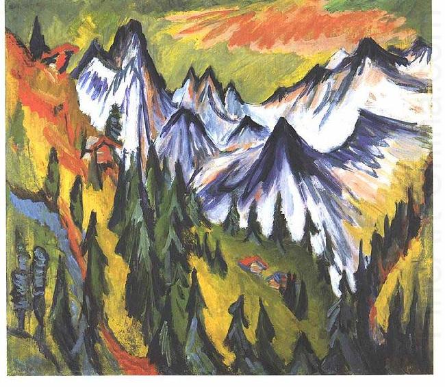 Ernst Ludwig Kirchner mountain top china oil painting image